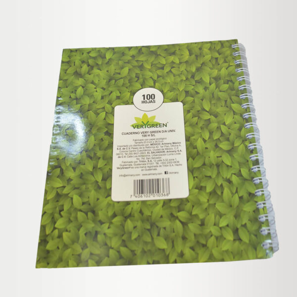 Cuaderno Hoja Blanca Very Green - Image 3